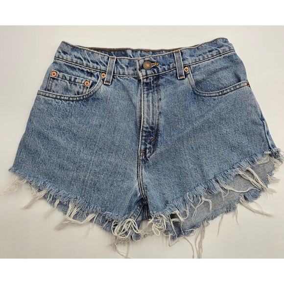 Levi's Pants - Levi's 550 Vtg Juniors 9 Large Denim Cutoff Jeans